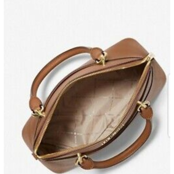 Michael Kors Jet Set Travel Medium Saffiano Leather Dome Satchel - Picture 11 of 13